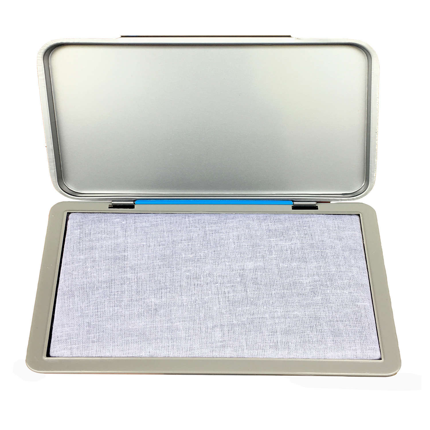 工字牌空白印台134空白印台盒6134金属壳方形无色网纱印泥盒印盒