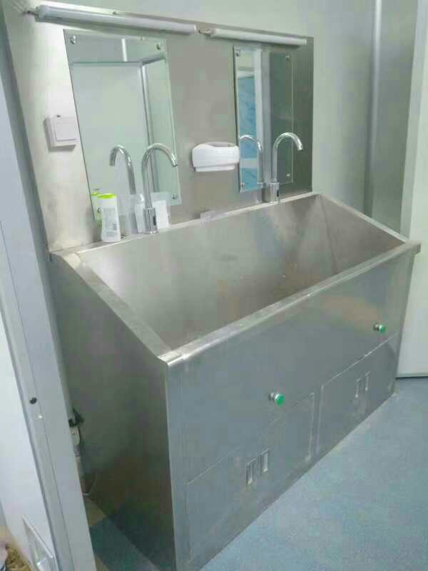 现供不锈钢洗手池 双人位感应式洗手池手术室洗手池医用洗手水池