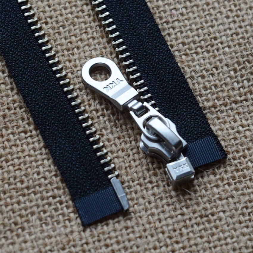 ykk金属拉链 5#白铜单开拉链 羽绒服外套 门襟拉链 ykk原产拉链