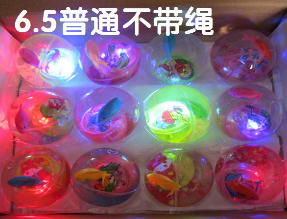 Flash Crystal Ball Luminous Elastic Ball Colorful Jumping Ball Flash Children's Toys Stall Supply Wholesale