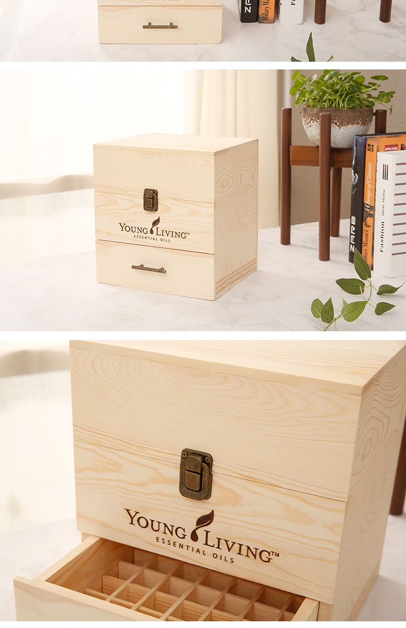 厂家直销松木实木精油盒子时尚天然木质收纳盒厂家设计定制logo