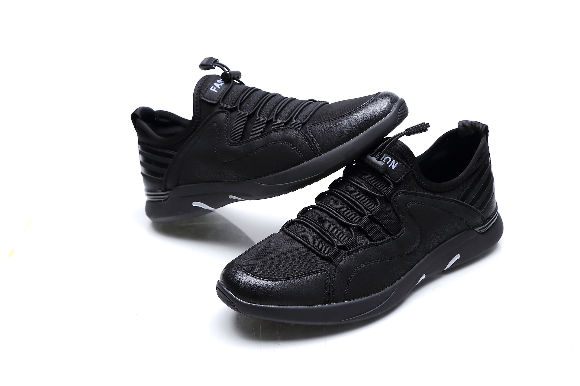 男皮鞋2018运动风休闲单鞋 一脚蹬男鞋 春季新款 夏季透气舒适鞋