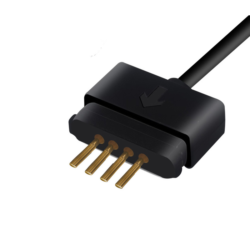 定制4pin手机磁吸式充电线触点磁吸充电接口磁吸数据线