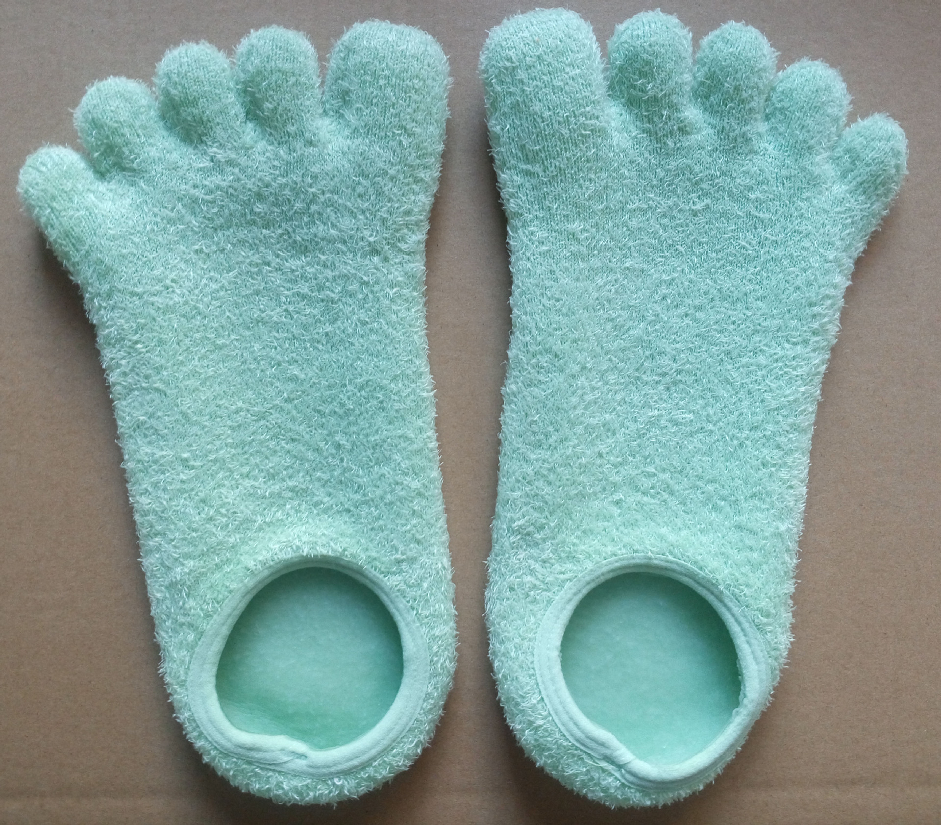 spa保湿五趾袜套 凝胶五趾足套 美白保湿五趾脚套 羽毛纱附凝胶