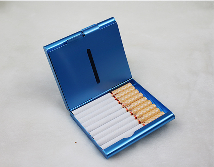便携超薄翻盖烟盒20支装铝合金创意对开男士个性定制刻字香菸盒