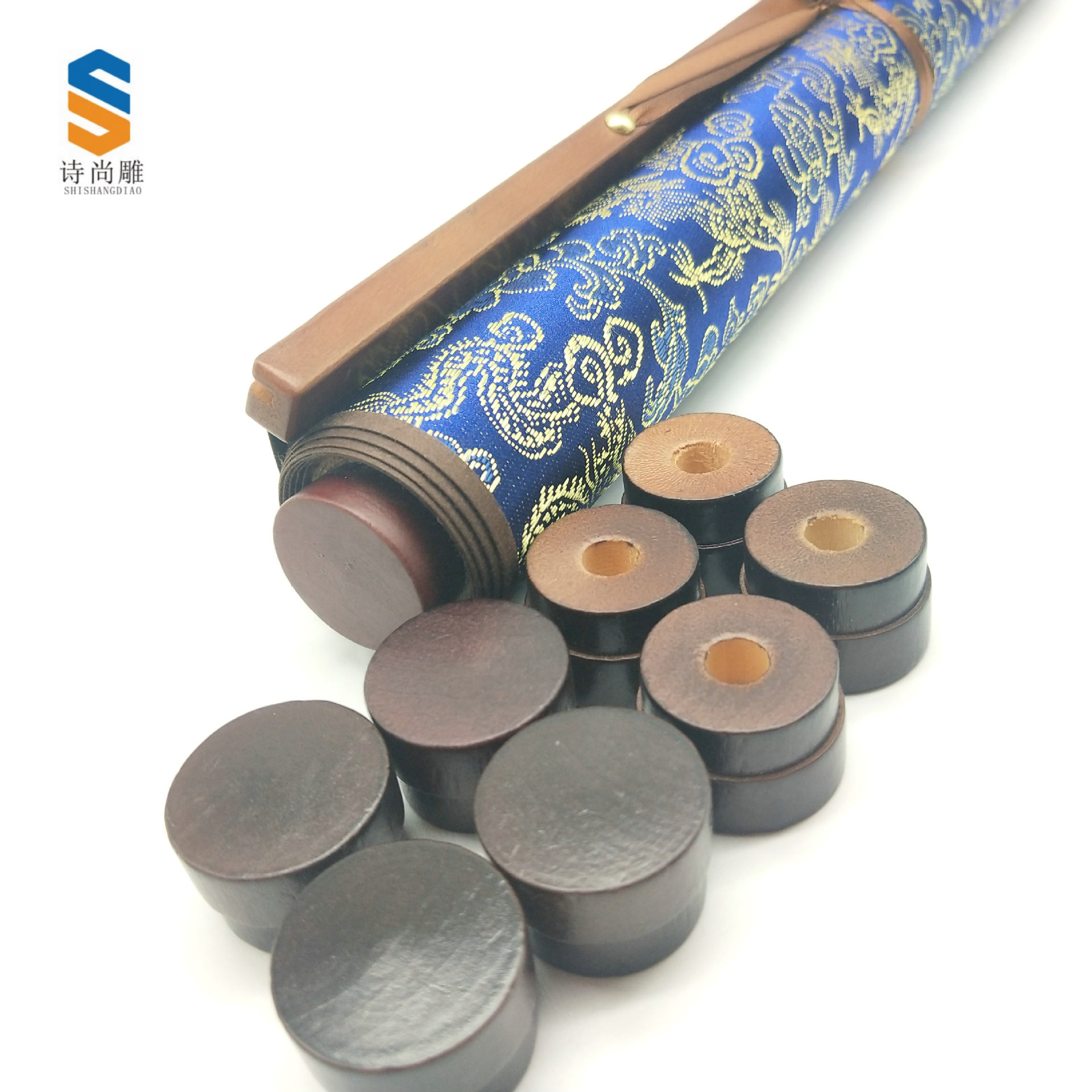 木质彩色画轴头字画挂历精品 优质圆形裱画卷轴轴头 厂家直销