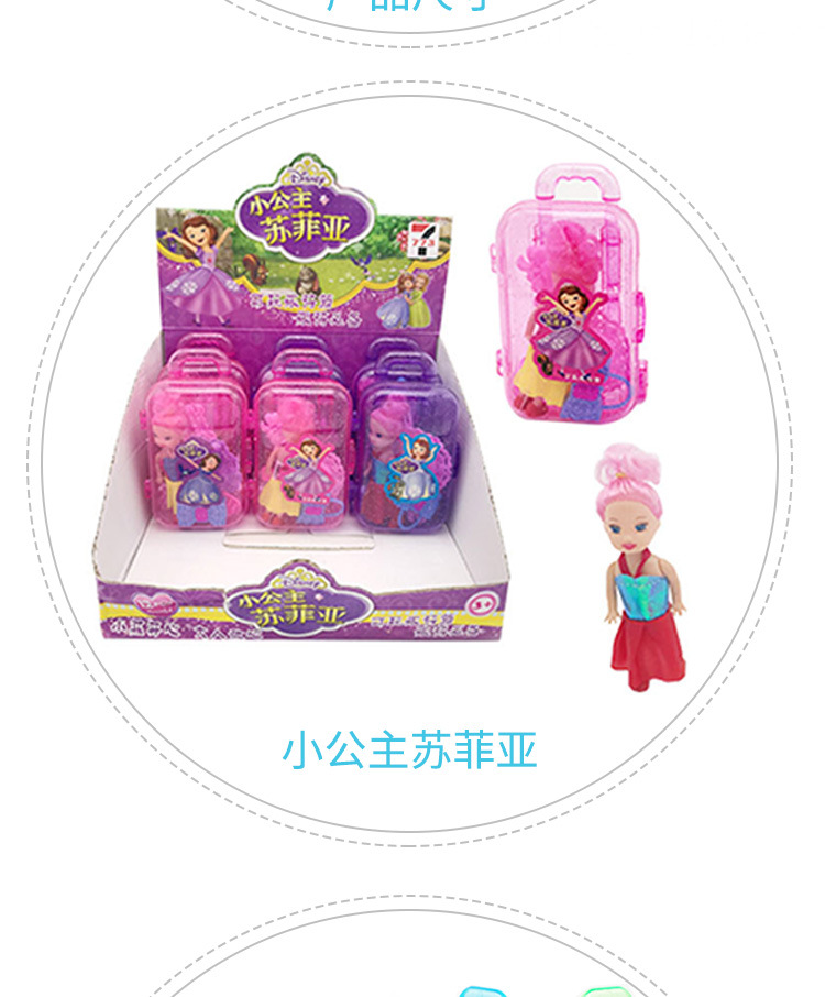 【儿童益智玩具】苏菲亚公主卡通迷你拉杆箱过家家玩具益智小玩具