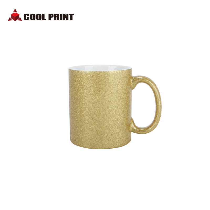 Thermal Transfer Cup Consumables Wholesale Ceramic Blank Mark Coating Gift Frosted Surface round Handle Flash Cup DIY