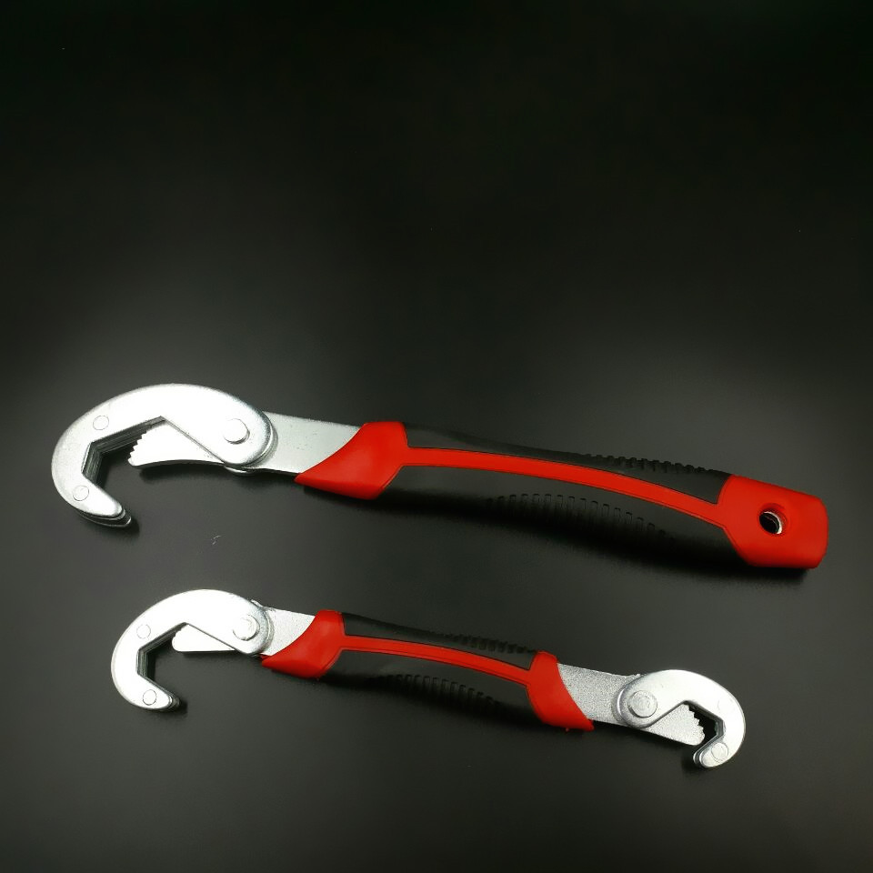 Huahong Multi-Function Wrench 2-Piece Set, One Large and One Small Stamping Wrench, Forged Adjustable Wrench, Synthetic Wrench Mirror