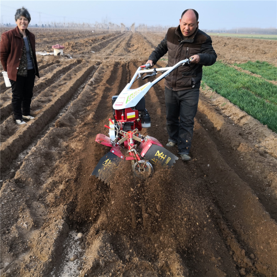 小型自走式省力的开沟培土机 柴油耐用的开沟机