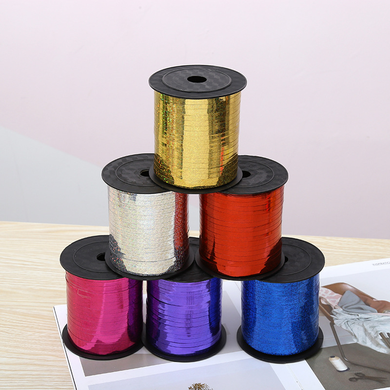 New Style Atmosphere Layout Size 250 Laser Ribbon Wedding Birthday Decoration Rope Balloon Silk Ribbons Colored Ribbons