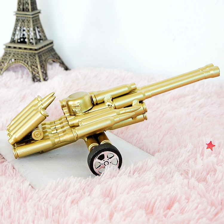 国庆军队战友礼物大炮双炮模型 仿造子弹壳模型 手工打造 95双炮