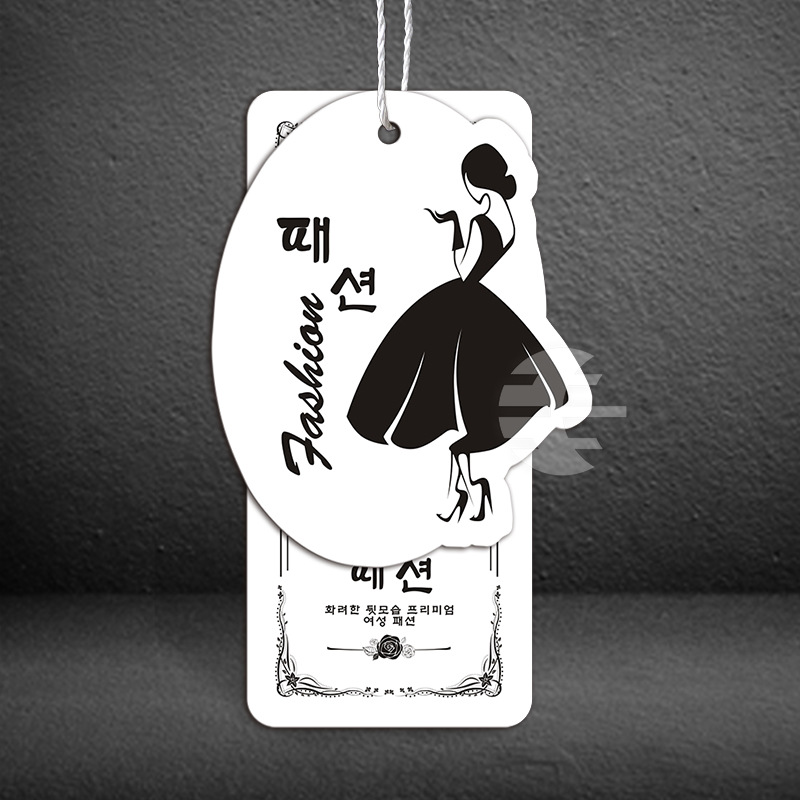 厂家订制服装吊牌 铜版纸女装吊牌 专业定制 韩版模板 设计15080