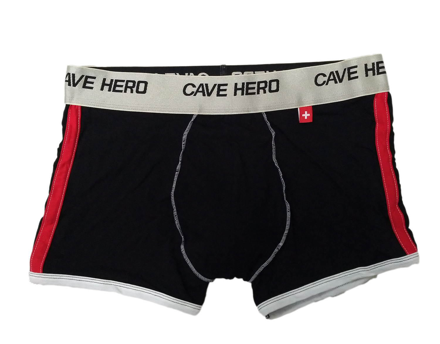 美国cavehero卡夫劳纯棉性感u凸囊袋海绵罩杯男士内裤撞色平角裤