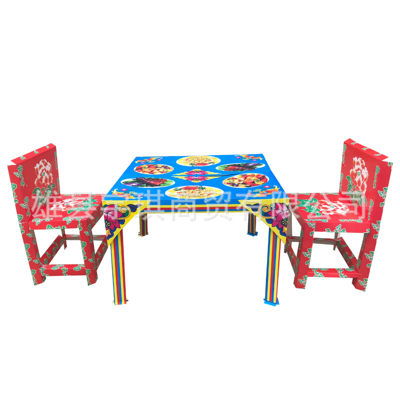 祭祀用品小吃桌 厂家批发纸活纸扎 2018新款小餐桌 宇琪殡葬用品