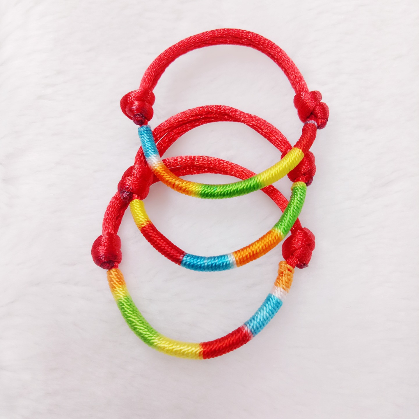 端午节五彩绳手链本命年红手绳儿童手链五色线民族风