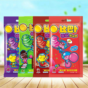 比巴卜棉花泡泡糖11g*12包水果糖儿童零食礼物新年糖果批发