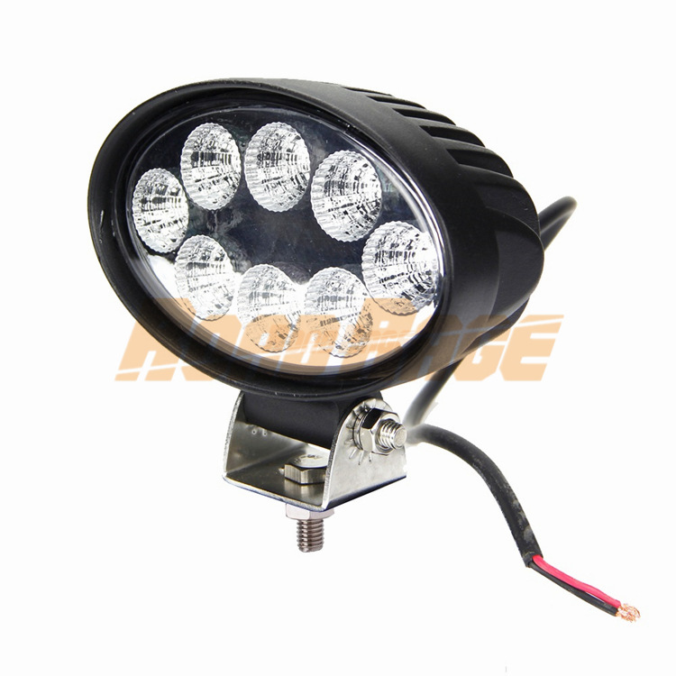 24w椭圆型拖拉机led黄白光工作灯 农业机械作业灯 led work light