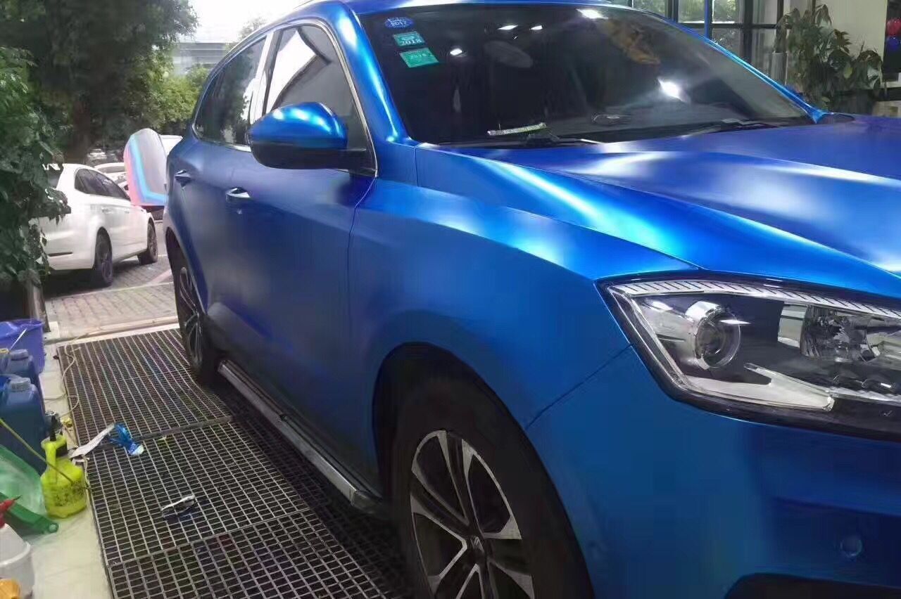 电光金属汽车贴膜汽车改色膜全车身亚光珠光金属改色膜