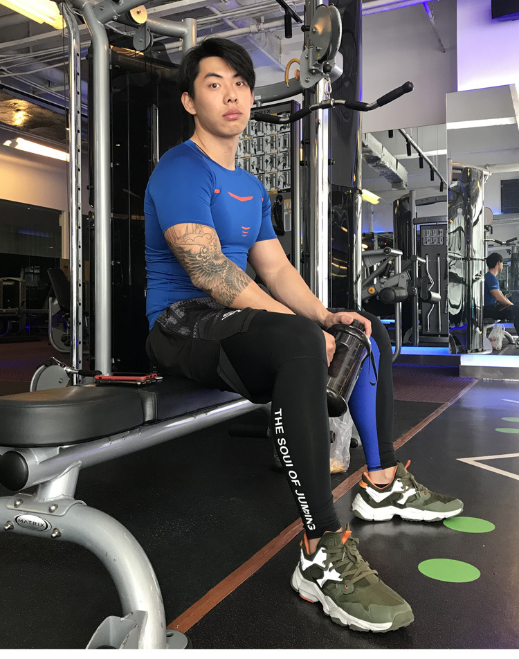 私人健身教练健身服男肌肉紧身衣速干运动短袖t恤