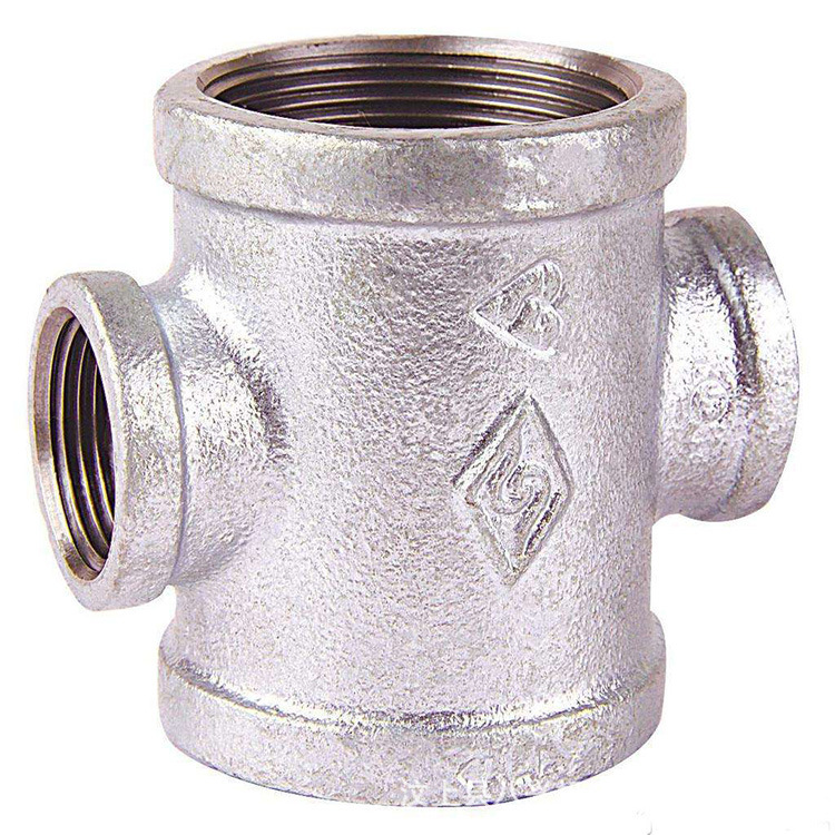 螺纹直通迈克变径四通山东迈克管件丝口4通内牙四通螺纹管件