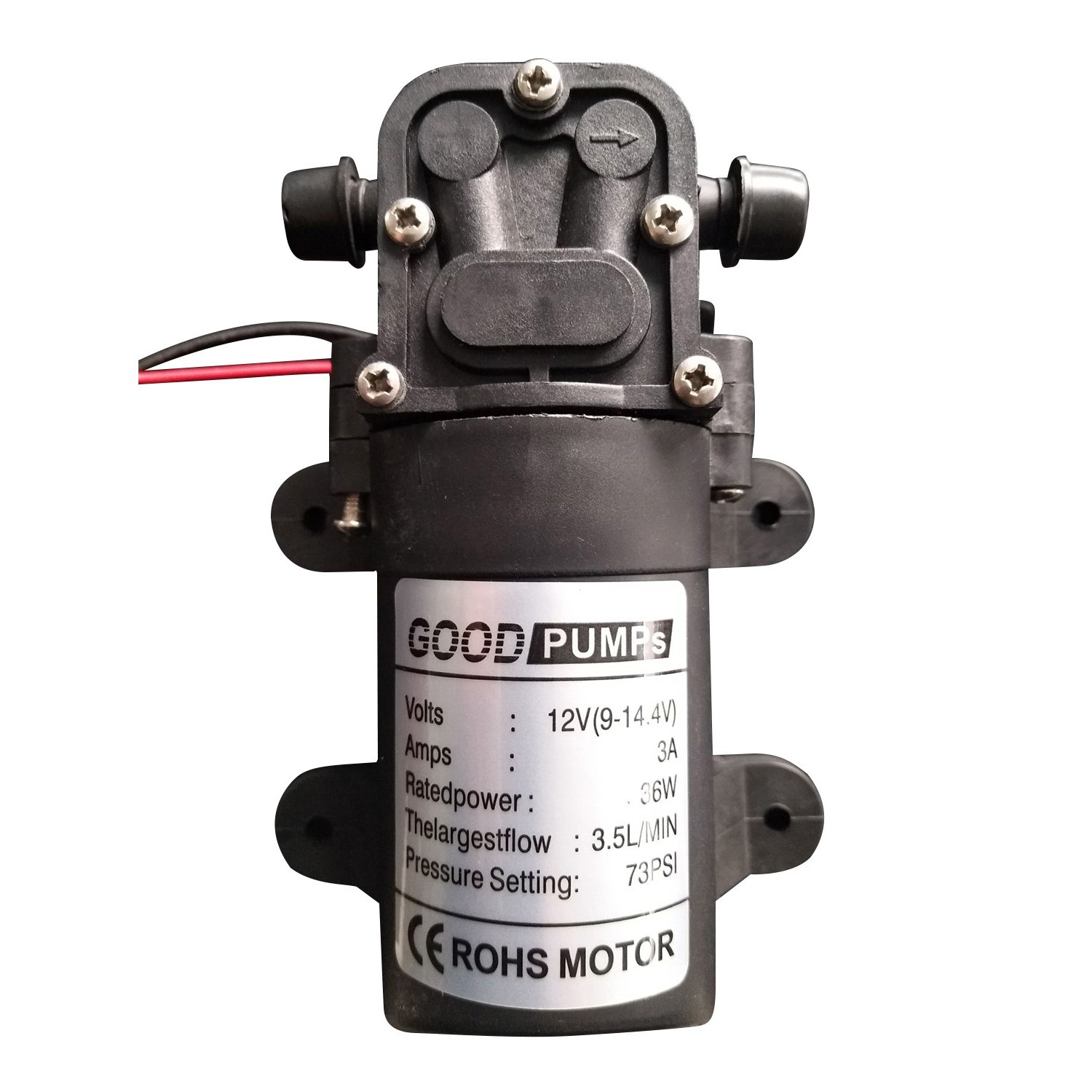 农用电动喷雾器泵12v隔膜泵博今24v5206微型高压直流水泵单螺纹