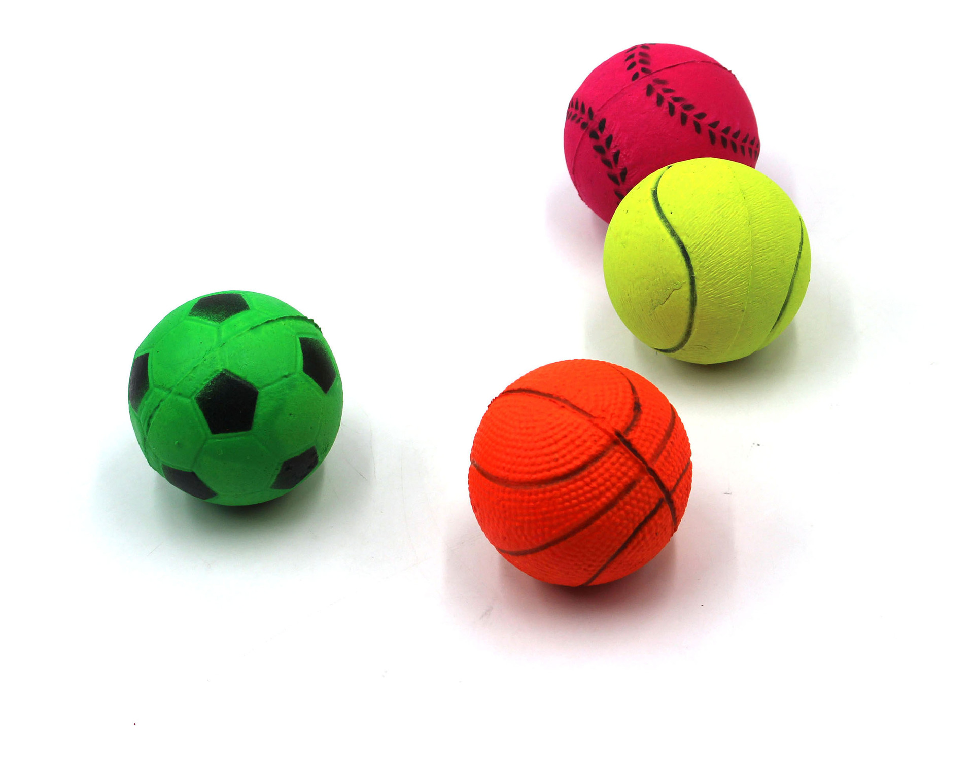 宠物玩具 多色橡胶实心球弹力球6cm 狗狗磨牙耐咬训练玩具 批发