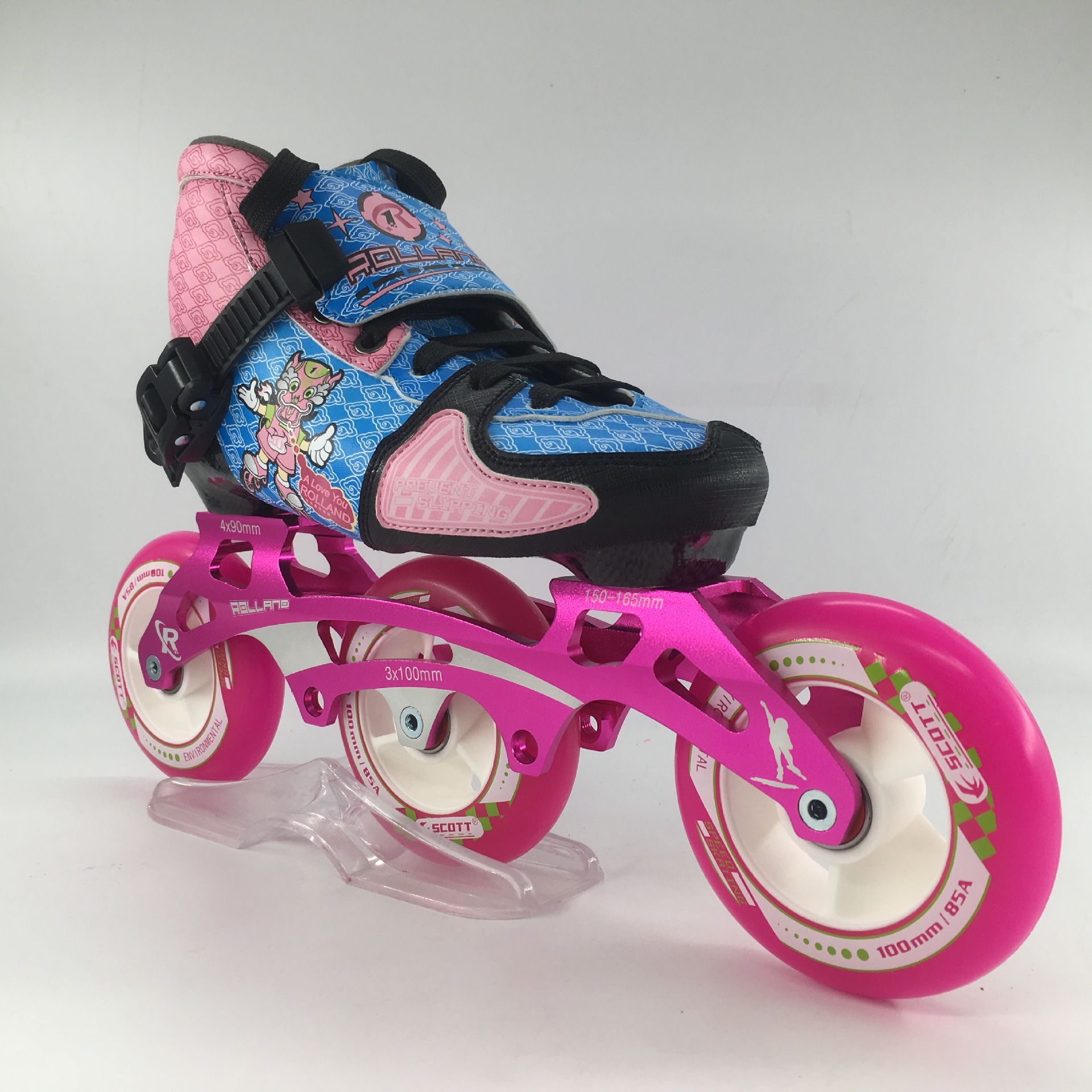 洛兰款儿童速滑鞋碳纤维成人溜冰鞋轮滑鞋可热塑儿童专用