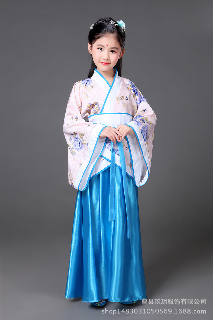 六一儿童古装唐装女童古装仙女装表演服古代公主古筝汉服服装