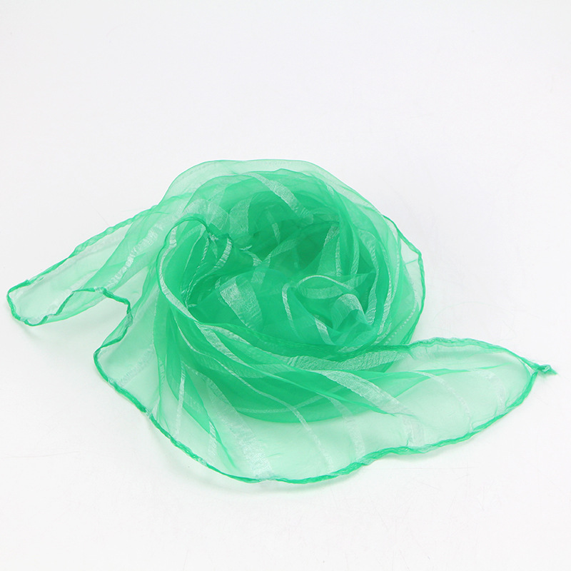 厂家直销儿童表演丝巾幼儿园舞蹈方巾纯色尼龙头纱纱巾批发zk002