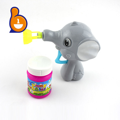 博一玩具厂生产 儿童实色惯性卡通 大象泡泡枪玩具 夏日泡泡水