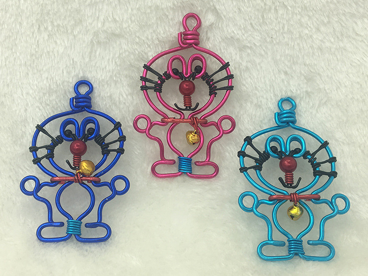 【简易机器猫挂件】创意手工礼品铝丝挂件特色旅游纪念品工艺品