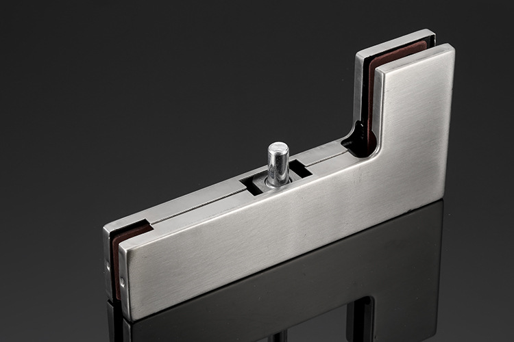 典夹无框玻璃门曲夹7字夹小夹地弹簧门夹不锈钢加厚面板七字夹