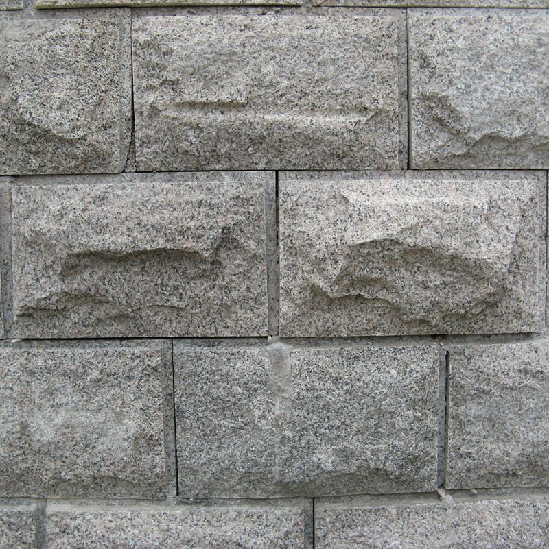 芝麻灰花岗岩 外墙干挂石材 蘑菇石价格 规格尺寸 灰色蘑菇石图片