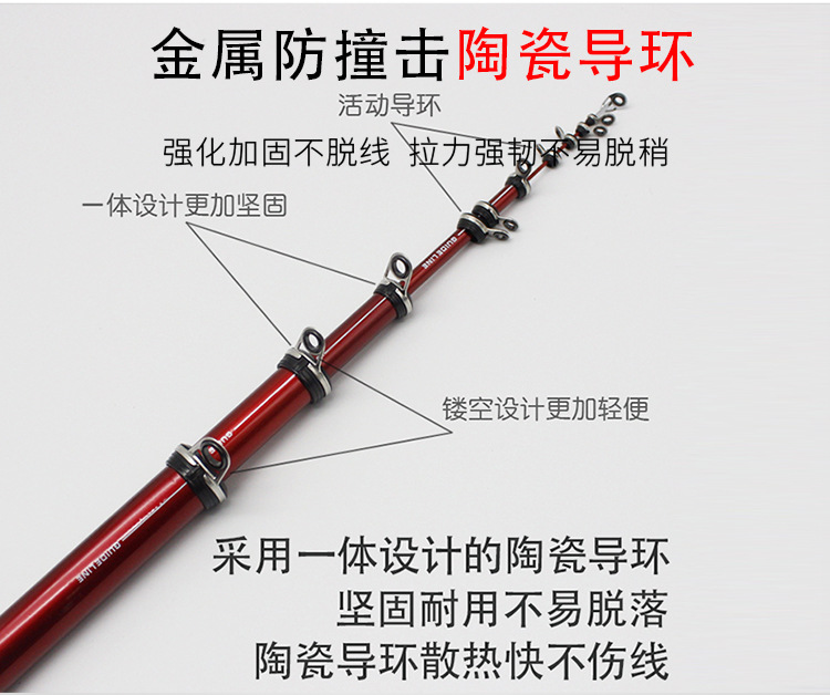 3/6.3米长节碳素斜导环富士护帽3号矶钓竿手海两用竿鱼竿