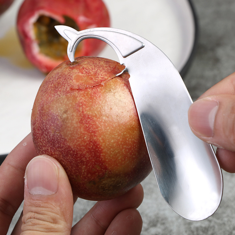 厂家批发水果勺不锈钢开果器百香果器厨房切果器多用开果工具
