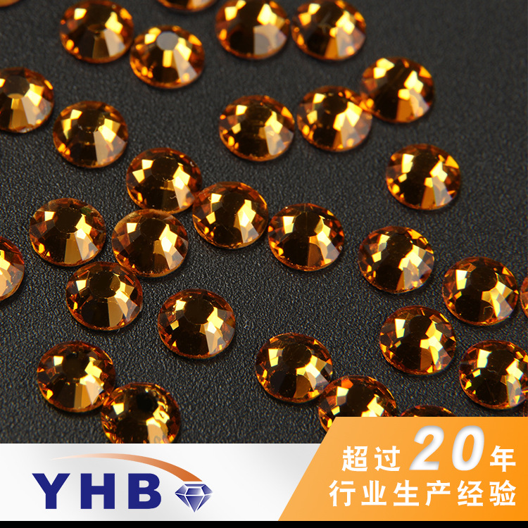 Manufacturers Supply Textile Accessories Hot Drilling Citrine Rubber Sole NOT Burr Colorful Boutique High-End Diamond
