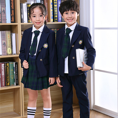 2018春秋冬季新款幼儿园英伦西装园服儿童校服套装小学生西装班服