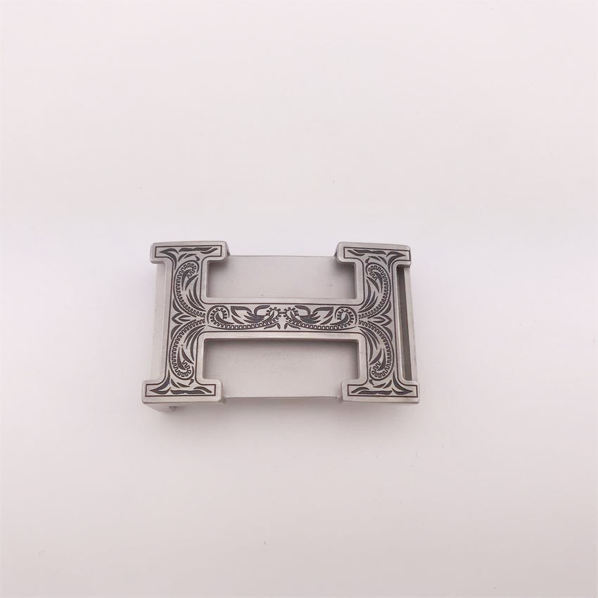 抹油花纹不锈钢板扣 工字扣 盒子扣 男士不锈钢皮带扣定制