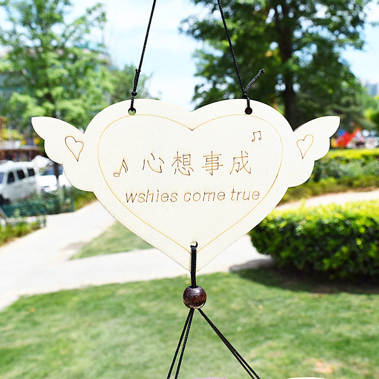 am375 metal tube wooden wind chimes home decoration charm pendant creative craft gift birthday blessing gift