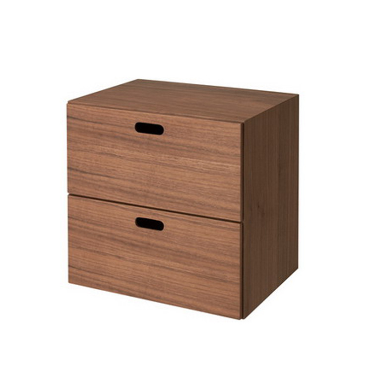 热销商品无印良品柜子胡桃木抽屉收纳柜家用简易展柜台面厂家