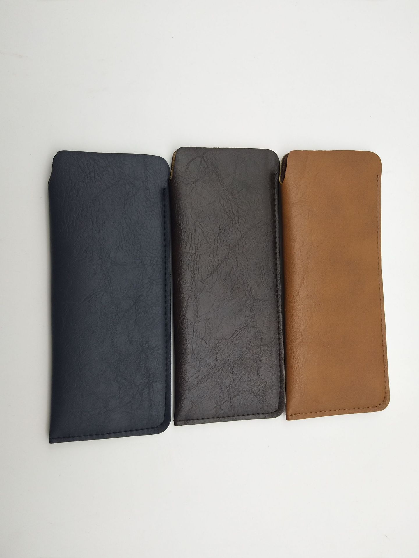 皮质眼镜包 高档三色皮套