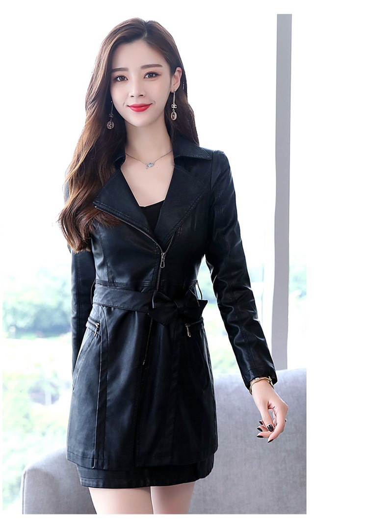 女式皮衣-2018秋冬新款海宁女士皮衣中长款皮大衣修身女士绵羊皮外套