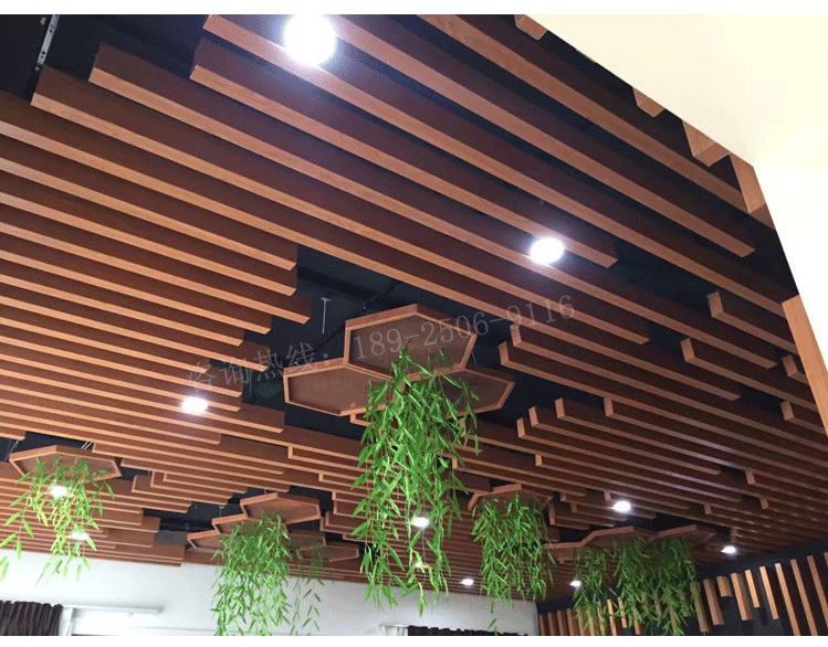 定制热转印木纹铝方通吊顶幕墙造型方通厂家直销