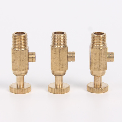 厂家直销全铜加厚 迷你手动方气阀 排气阀 冷风门 外螺纹1/8带咀