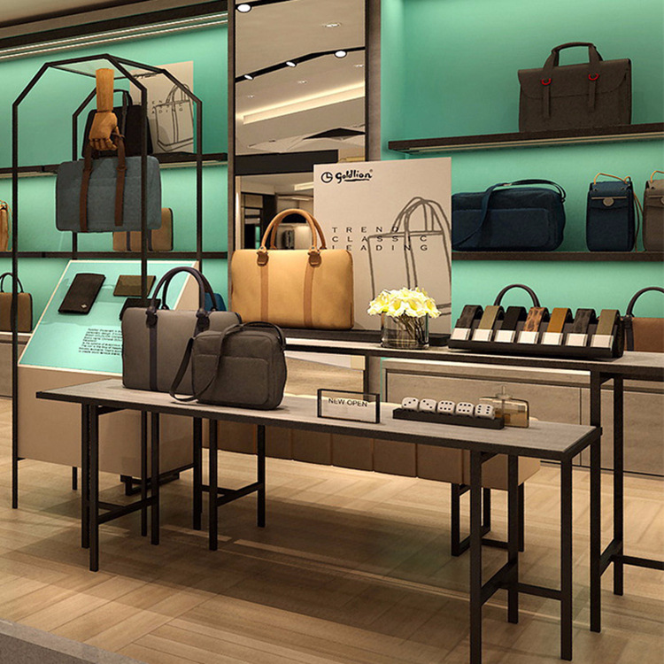 连亿厂家包包展示柜长方形木展示台皮带手提包包架子展示架高档