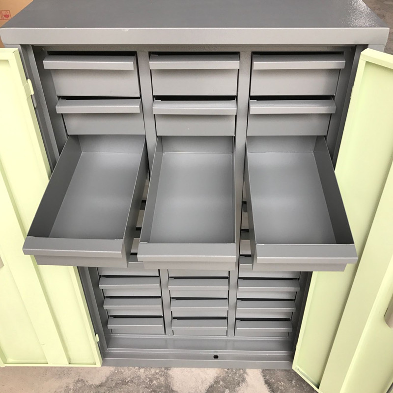 全钢制零件柜30抽带门抽屉式螺丝分类柜物料工具储物柜铁盒收纳柜