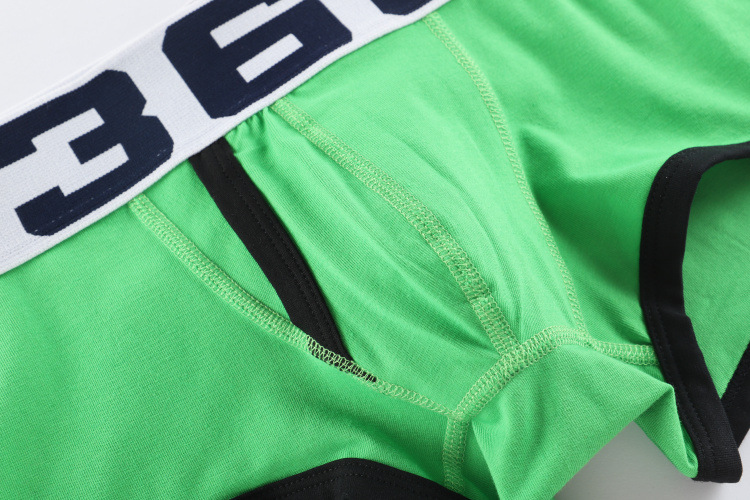 厂家直销新款365juntsee男士内裤批发宽边性感低腰透气舒适平角裤