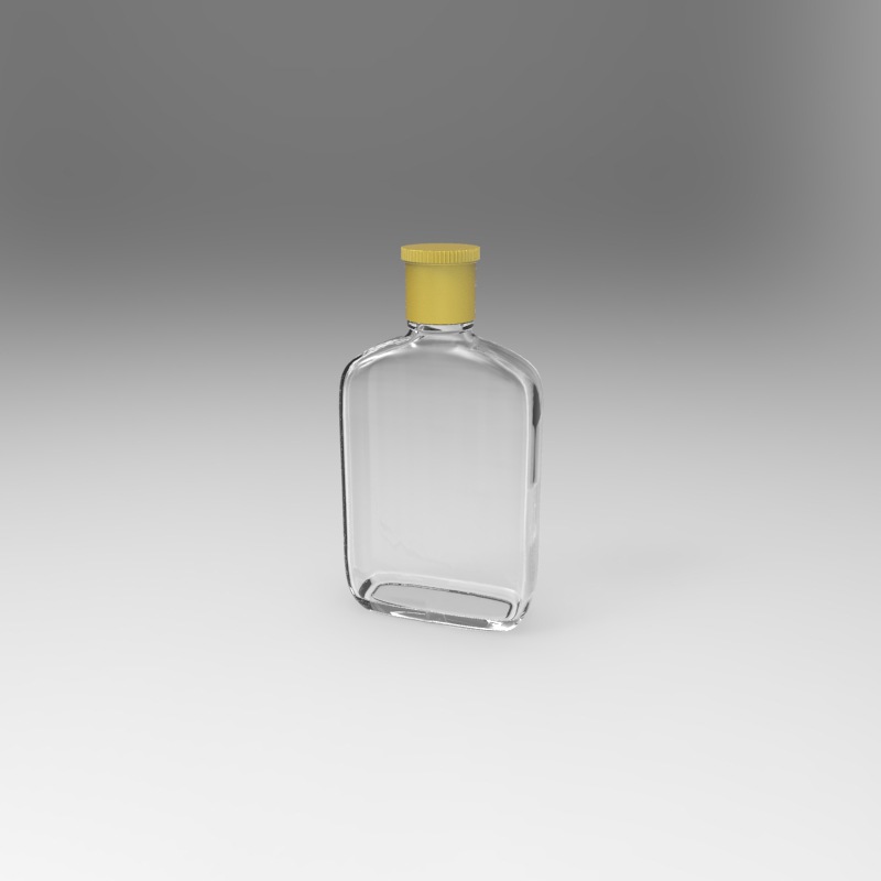 丝口卡口铝盖100ml定制创意晶白料高白料玻璃江小白酒瓶