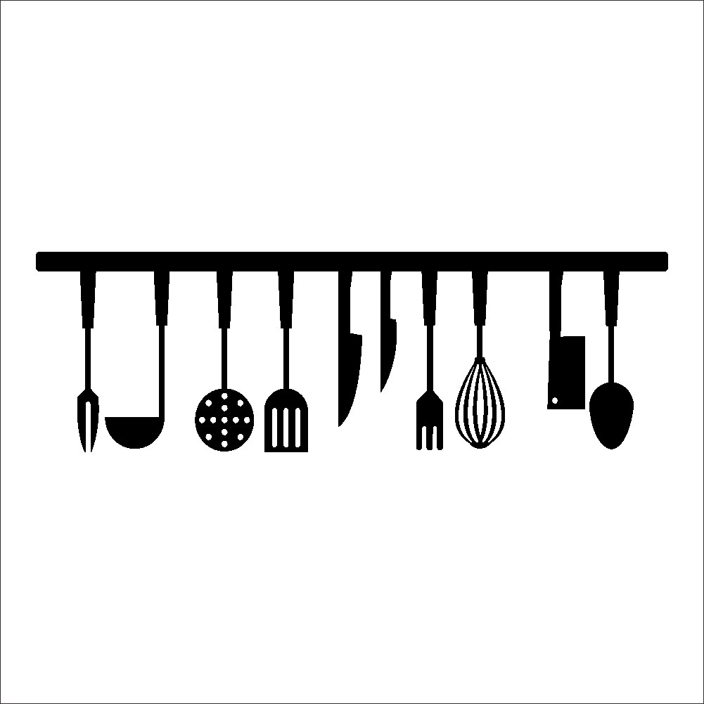 zy8593厨具贴画环保可移除厨房diy装饰贴纸单色pvc墙贴纸壁画